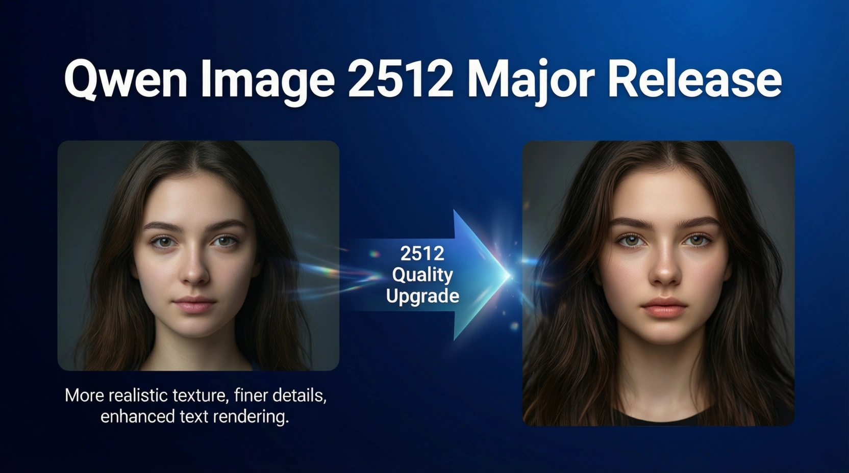 Comparison of realistic human generation between Qwen Image and Qwen Image 2512