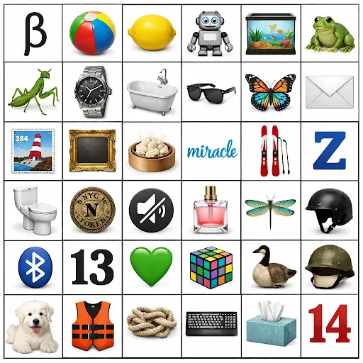 A structured object grid demonstrating detailed instruction following